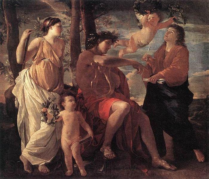 Nicolas Poussin The Inspiration of the Poet. Germany oil painting art